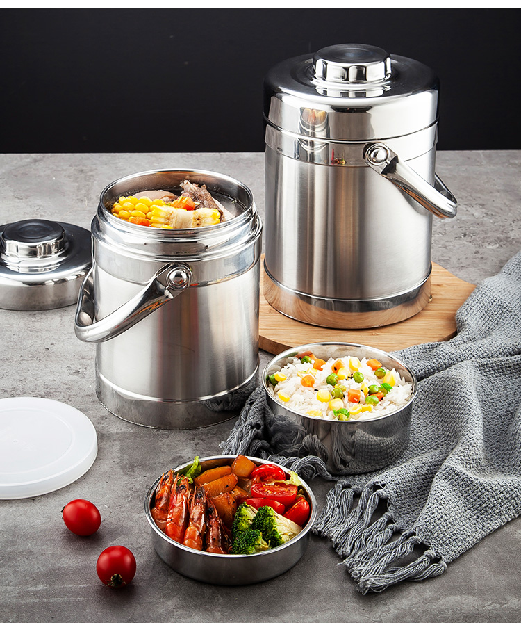 MAXCOOK 304 Stainless Steel Insulated Lunch Box Portable Vacuum Thermal Container Student Bento Box MCB-2.0 16