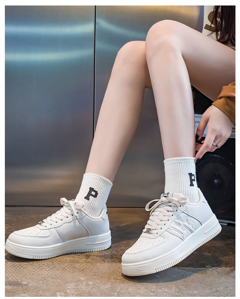 Paul Frank Casual Shoes, Women's White Sneakers, Versatile Couple Style, Men's Campus Fashion Sports Skateboard Shoes, 254U White Women's Size 37 17