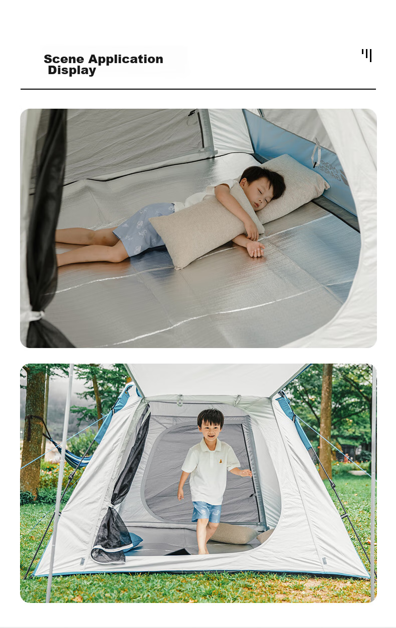 MOBIGARDEN Moisture-Proof Mat, Outdoor Camping Waterproof Portable Park Picnic Mat, Double-Sided Aluminum Film Mat, NX20663008, Silver 6