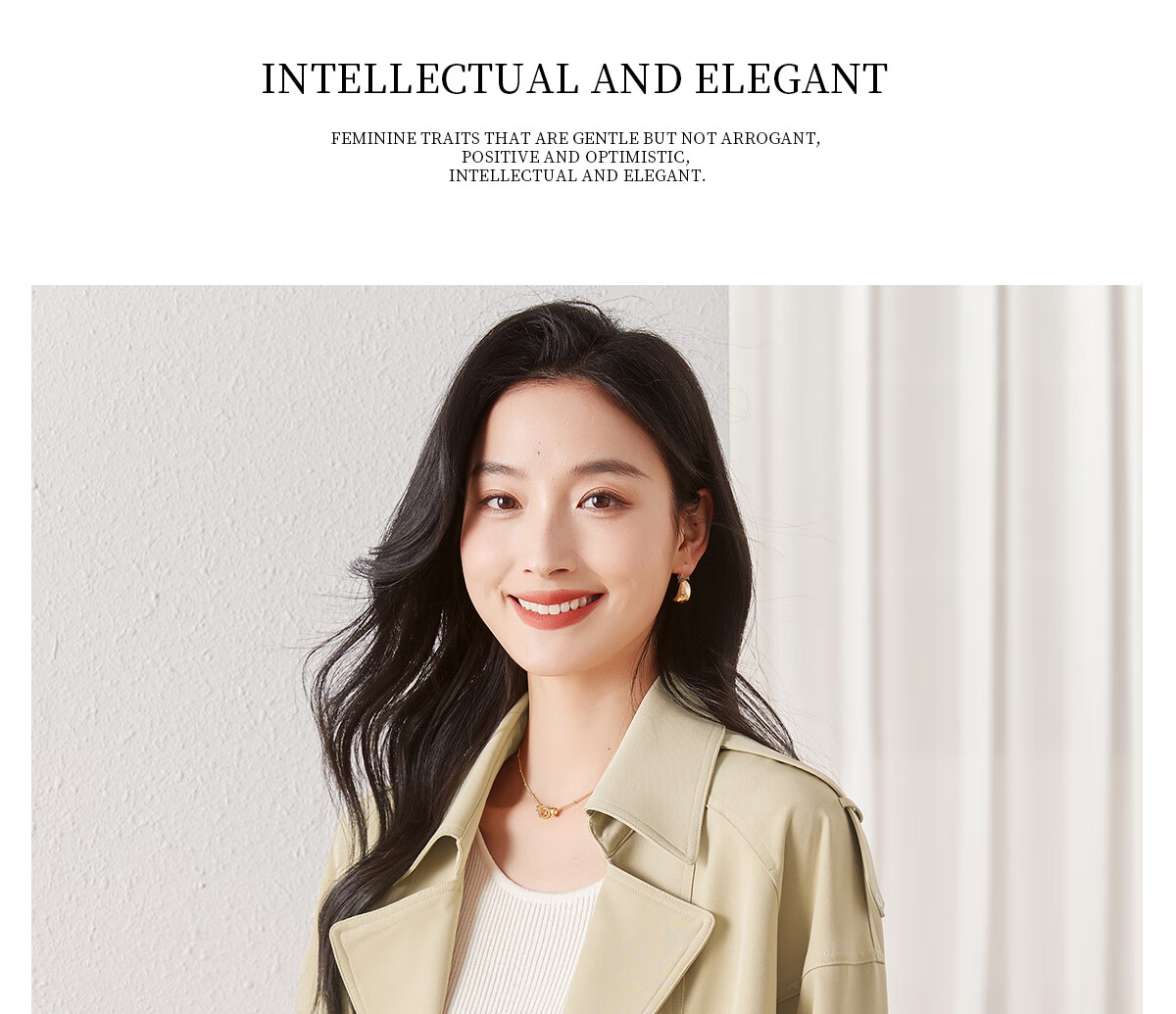 Chushen Spring And Autumn Women's Short Jacket, Fashionable And Elegant Design with Lapel Collar, Waist-Cinching Drawstring, Short Trench Coat S61D164 20