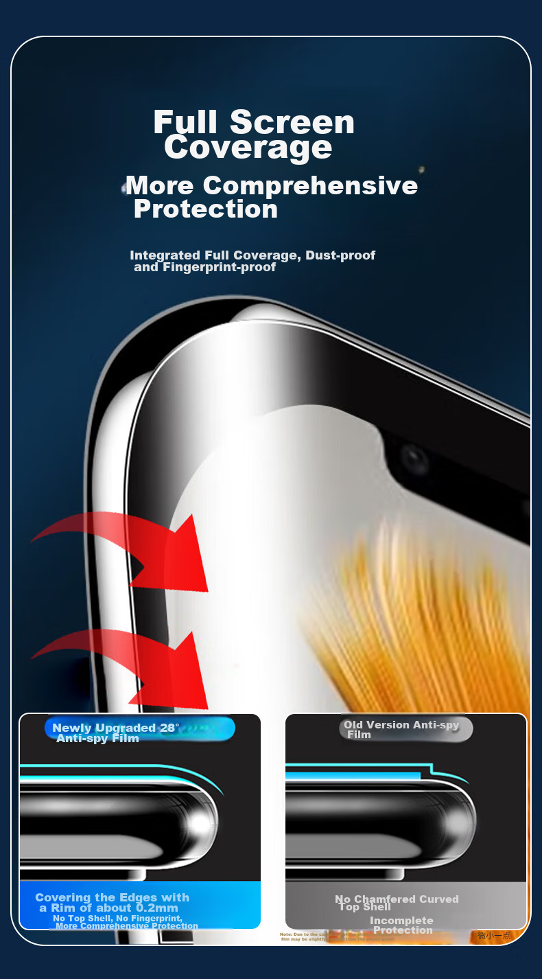 KOOLIFE Privacy Screen Protector for Huawei Mate50 Pro/Mate50 RS Porsche Design, Anti-Peeping Tempered Glass Film, Curved Full Coverage Ultra-Thin HD Protective Film for Mate50 Pro/Mate50 RS Porsche Design Smartphone 13