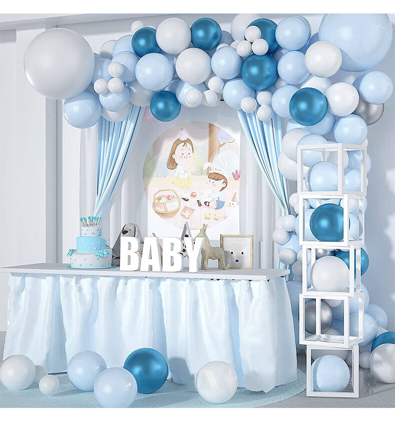 Duomeiyi Balloon Arch, Birthday Scene Decoration, Birthday Balloons, Valentine's Day Props, Party Setup, Macaron Blue 4