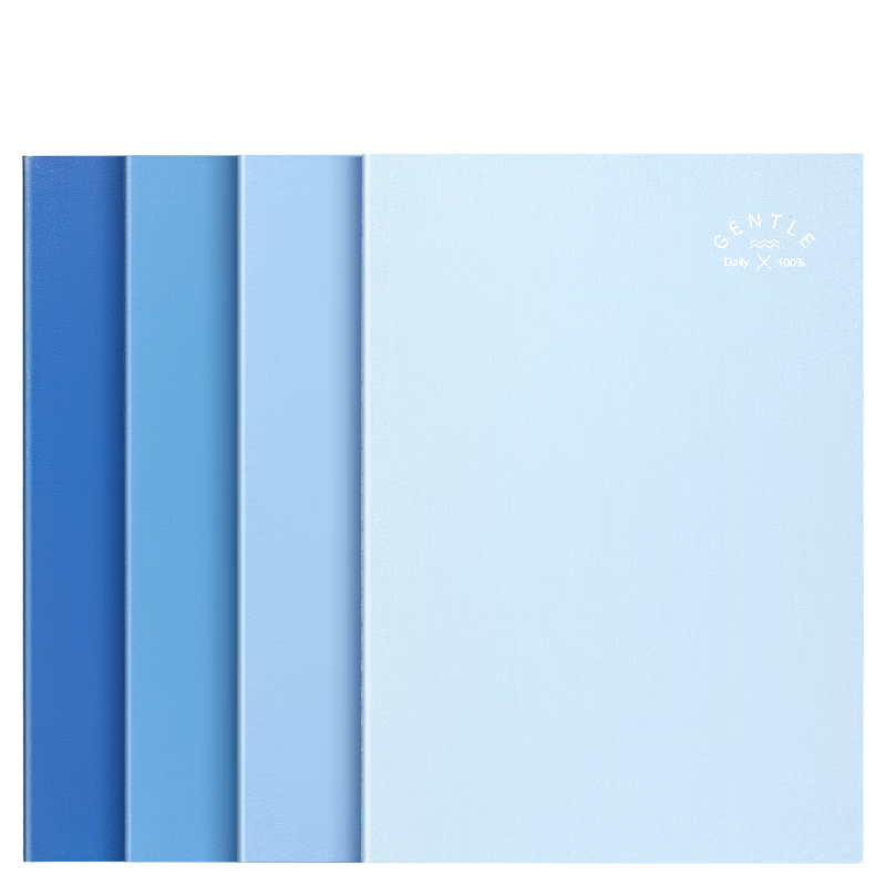 Deli A5/40 Sheets Notebook with Stitching, High-Quality Appearance, Research Diary, Glass Clear 2 Middle School 4 Notebooks FA540-4