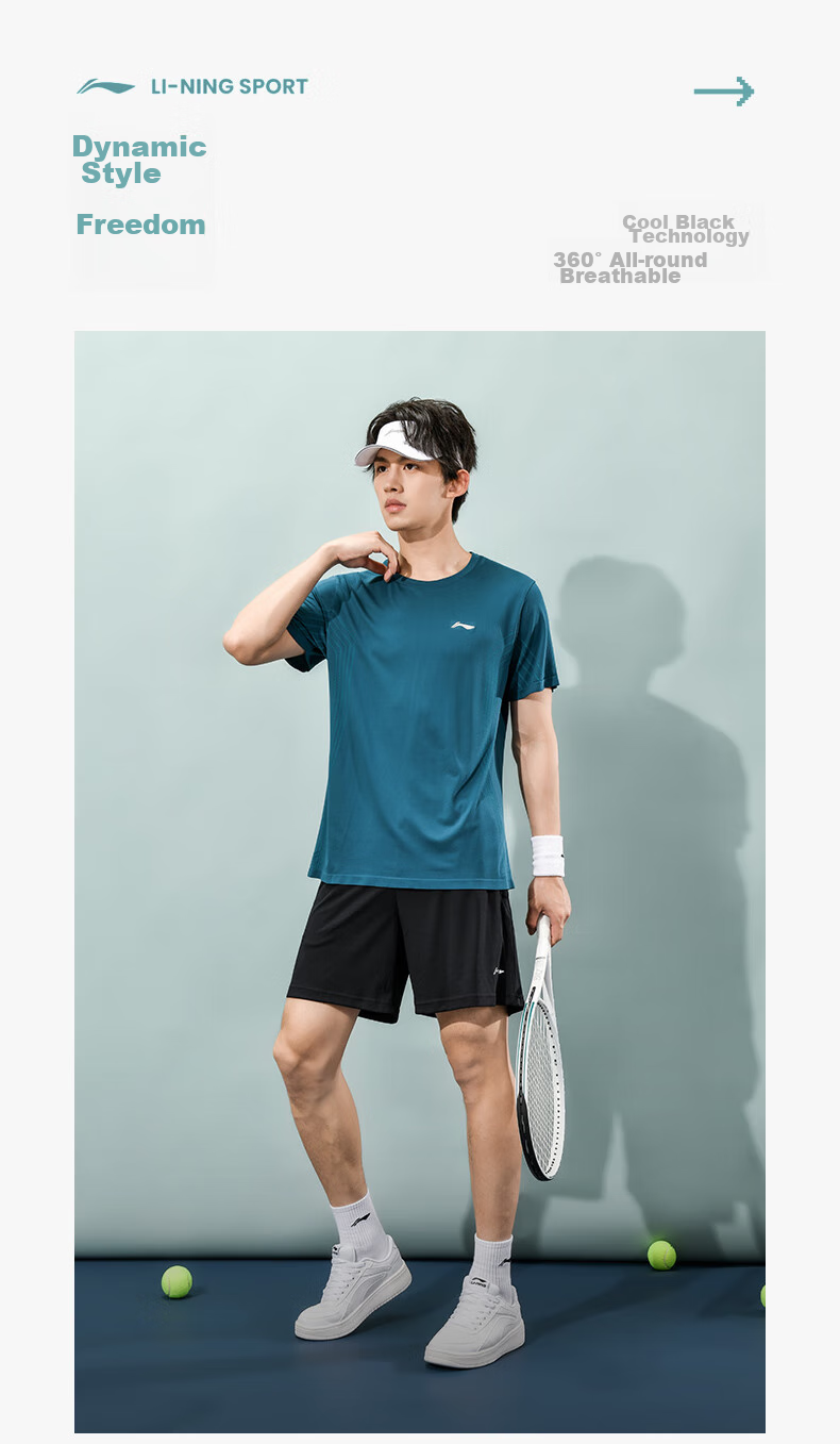 Li-Ning Table Tennis And Badminton Short-Sleeve Jersey, National Team Competition Sportswear, Quick-Dry Two-Piece Set for Men And Women, 3XL 8