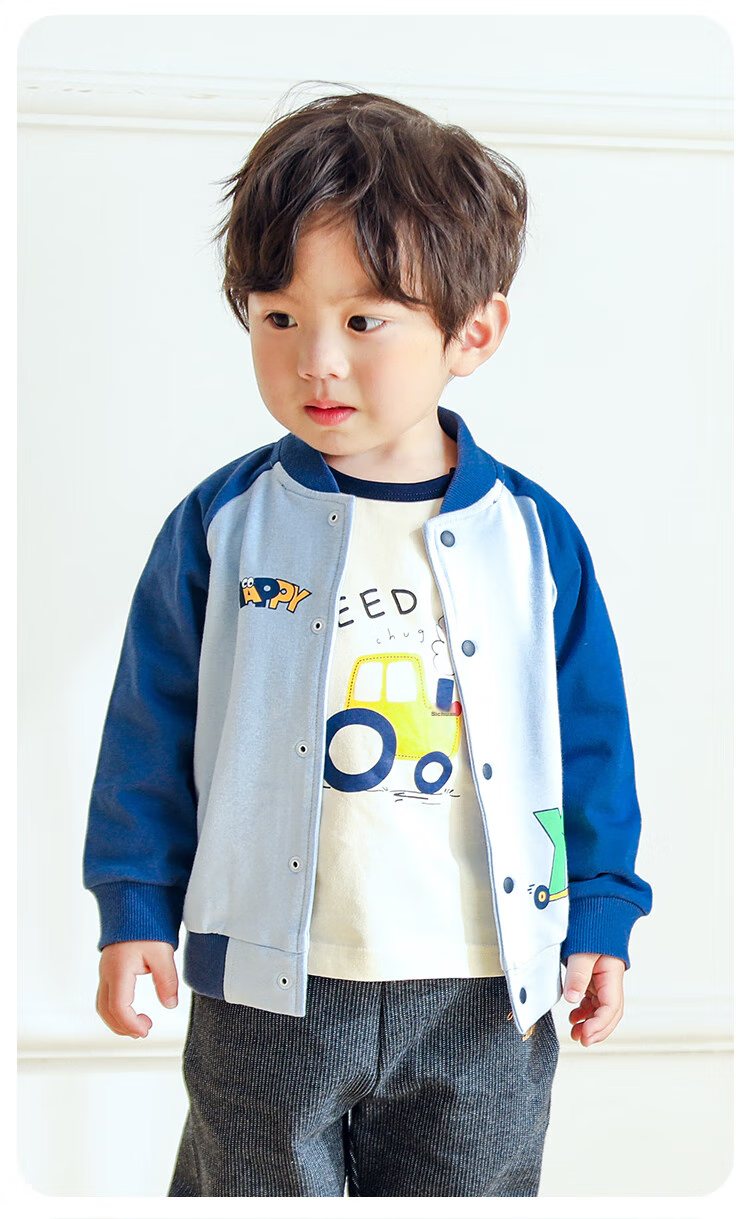 YUZHAOLIN Children's Jacket, Baby Baseball Jacket, Boys' Short Outerwear for Going Out, Casual Clothing for Young And Older Children, Kids' Wear 17