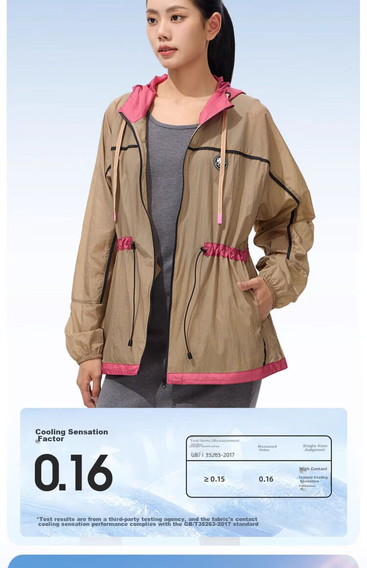 CAMEL Sun Protection Clothing, Breathable And Comfortable, Waist-Cinching Mid-Length UV-Resistant Sunscreen Jacket [Panda Collaboration] A34BA70178 4