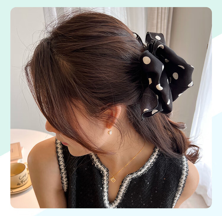 CHIMERA Back-Of Bun Hair Clip, French Bow Barrette, Half-Up Hairpin, Hair Accessory for Women, Mid-Autumn Festival Gift 28