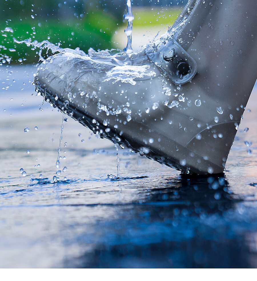 BWNK Waterproof Shoe Covers with Thick Soles, Non-Slip, Wear-Resistant, Portable Rain Gear, Rain Boots, Silicone-Coated Rain Shoes, Brown, XL Size 7