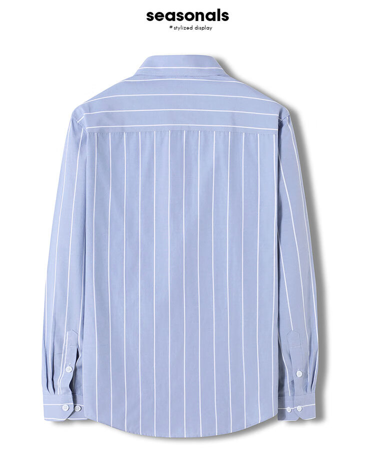 TUCANO Men's Shirt, Spring And Autumn Cotton Comfortable Lapel Long-Sleeve Shirt, Fashionable Striped Top, Men's Clothing, Black XL 11