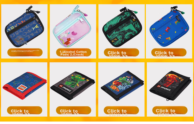 LEGO Card Holder, Children's Wallet, Fabric Folding Wallet, Student Bus Card Holder, 10103 Gift, Gree 3