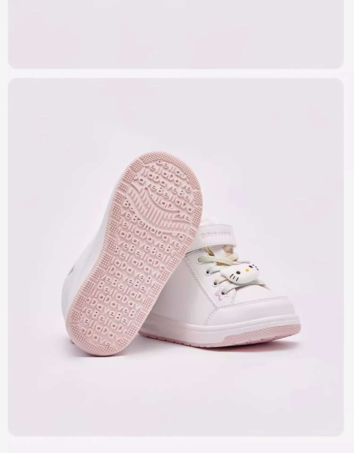 DAVE & BELLA Hello Kitty Collaboration Girls' Sneakers, Baby Shoes, Fleece-Lined Winter Walking Shoes 7