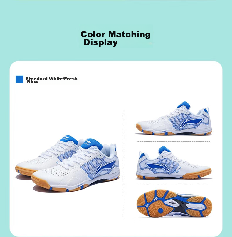 Li-Ning Table Tennis Shoes, Unisex Eagle Eye 2.0 PRO, Shock-Absorbing, Non-Slip, Breathable, Wear-Resistant, for Competition And Training, Sports Shoes, Size 37 8