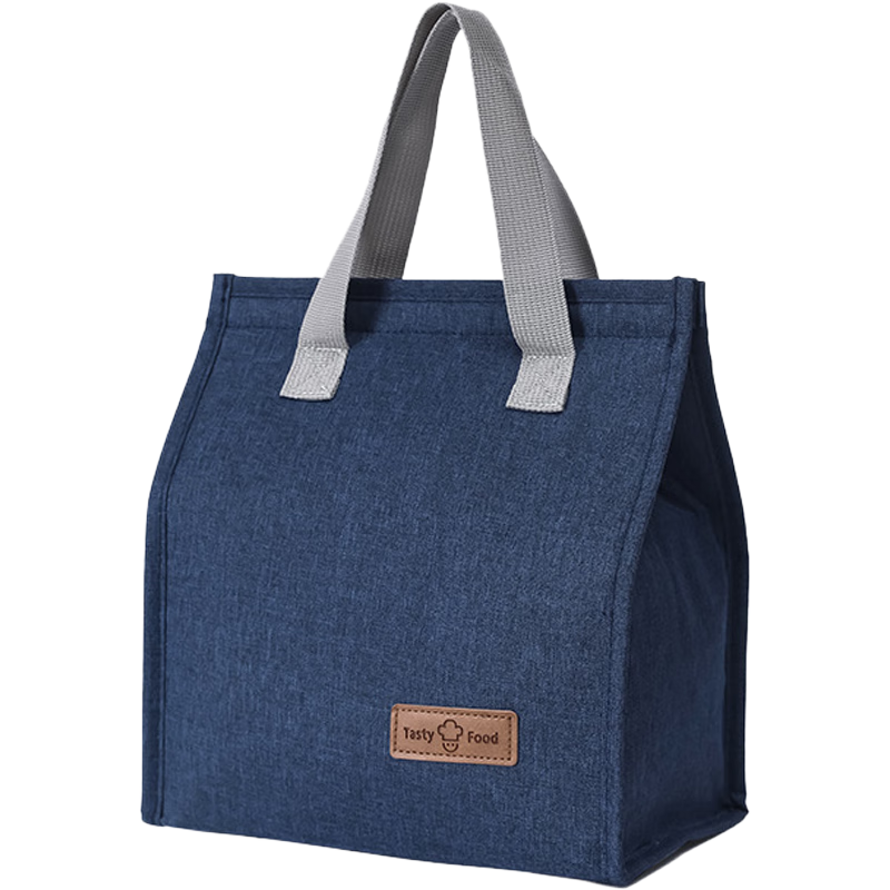 Banzheni Insulated Lunch Box Bag, Large Capacity Portable Bento Box, Office Worker Handheld Aluminum Foil Durable Canvas Large Size for Elementary School Students