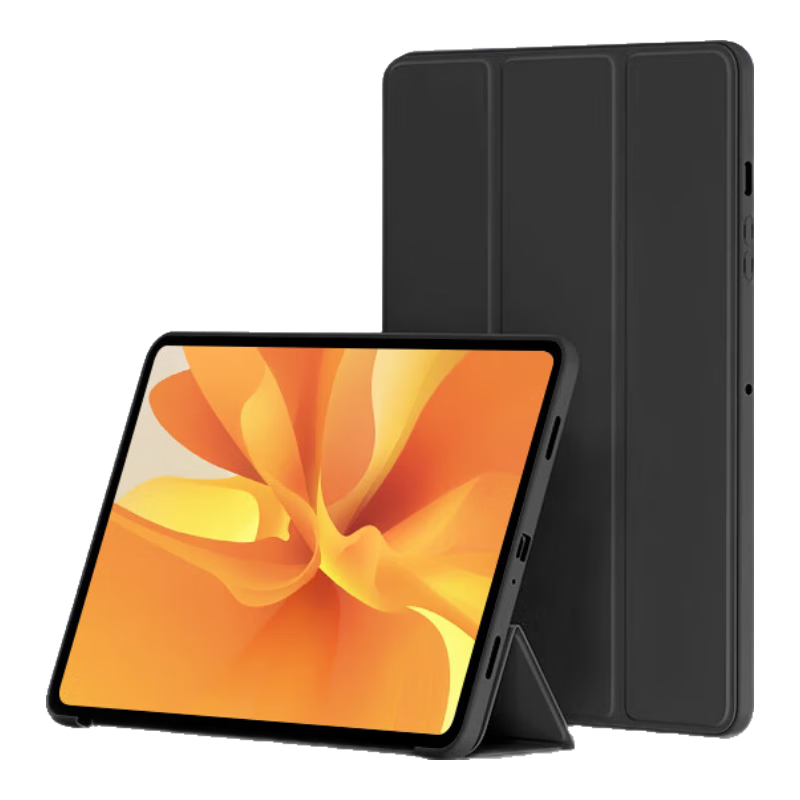 JPLAYER Huawei MatePad Air 12-Inch 2025/24 Tablet Protective Case, Honeycomb Tri-Fold Stand, Full Coverage Slim Shell, Non-Slip Anti-Drop Cover, Black