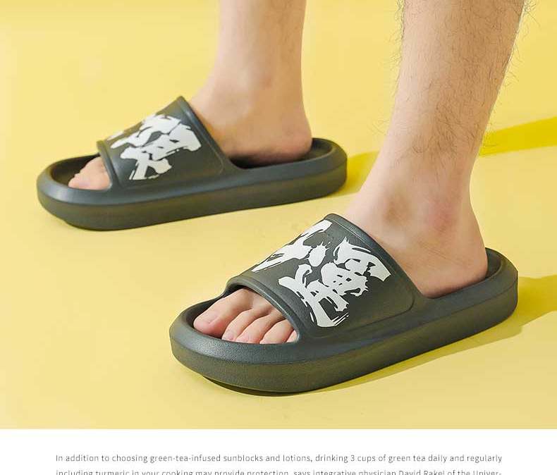 Huameijianbu Infinite Good Luck Couple Indoor And Outdoor Slippers, Lightweight Comfortable Sandals HM90651, White And Pink, Size 35-36 23