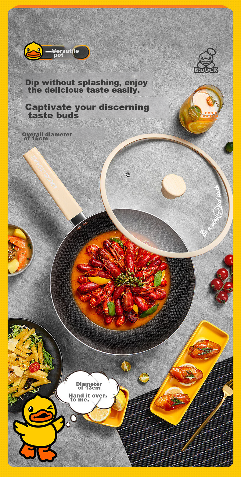 COOKER KING 316 Stainless Steel Wok 32cm Non-Stick Flat Bottom Frying Pan Compatible with Gas Stove, Induction Cooker And Electric Cooktop 11