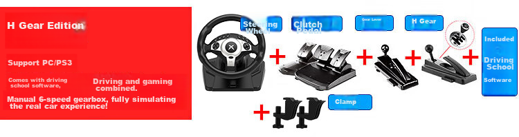 Keten D1 1080° Racing Wheel Game Steering Wheel Simulator Force Feedback Compatible with PC, Console, Euro Truck Simulator 2, and Chinese Touring 1