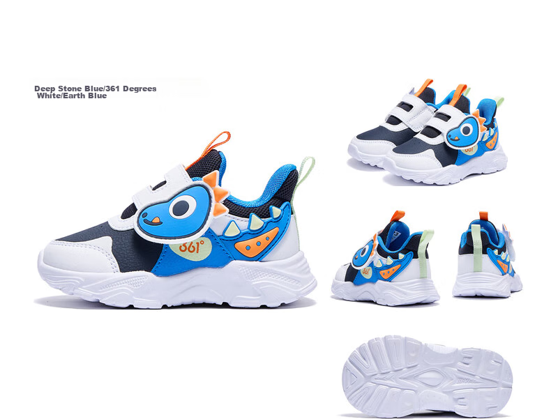 361° Children's Shoes, Toddler Walking Shoes for Spring, Boys And Girls Aged 1-3, Cartoon Baby Shoes, Black, Size 23 59