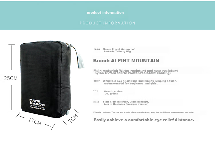 ALPINT MOUNTAIN Waterproof Toiletry Bag for Men And Women, Large Capacity Travel Makeup Organizer Pouch 7