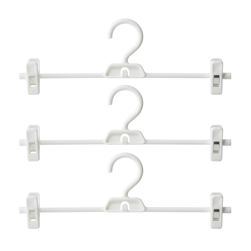 Taili Non-Slip Seamless Adjustable Clip Pants Hanger 3-Pack for Hanging and Storing Pants