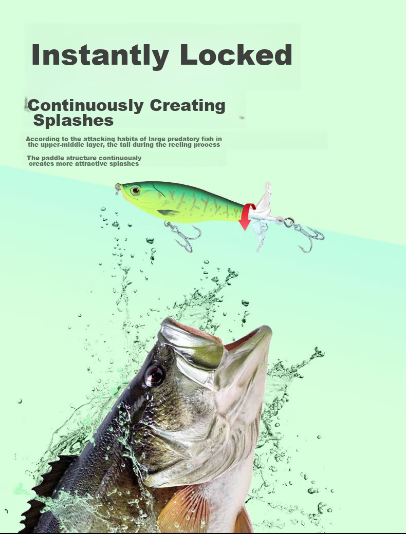 Guowangliya Water Surface Tractor Floating Pencil Lure Artificial Bait for Freshwater Bass And Snakehead Fish Bionic Imitation Bait, 11g/X01 Color 5