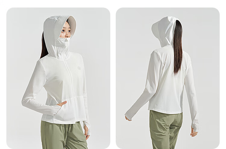 BOSIDENG Summer National Standard Sun Protection Jacket for Women, Short Style, UV-Resistant, Breathable, Slim-Fit, Lightweight Coat, UPF100 31