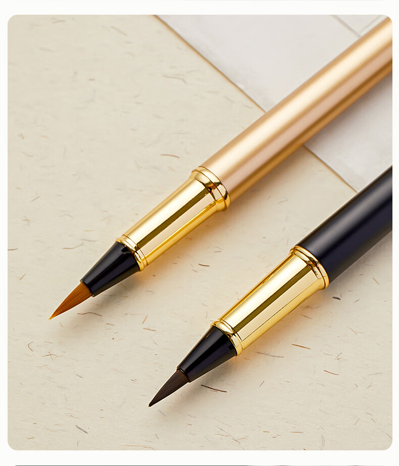 Liupintang Fountain Pen-Style Brush Pen for Calligraphy Practice, Small Regular Script, Refillable Ink, for Adults And Beginners, Portable Soft-Tip Wolf Hair Brush Pen for Copying Buddhist Sutras [16 Free Ink Cartridges Included] 12