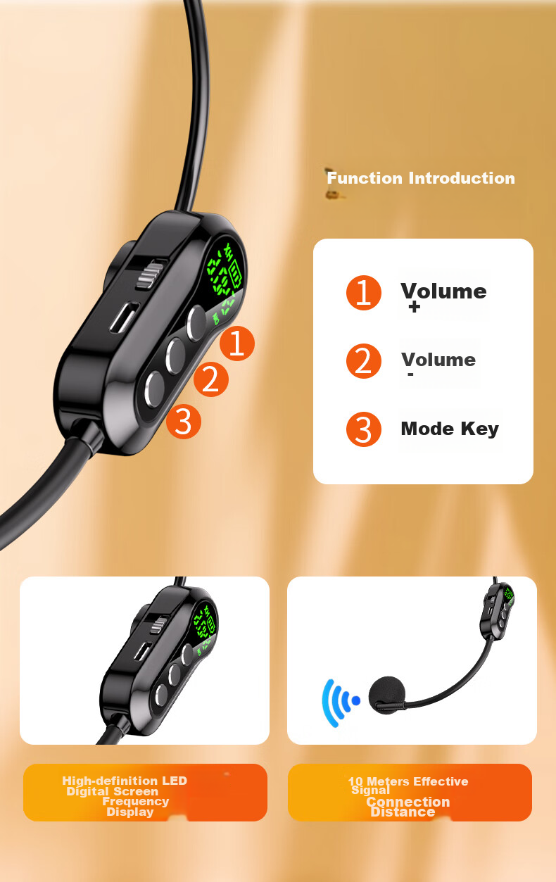 SAST OK-82 Headset Microphone Amplifier for Online Classes, Teaching, Tour Guiding, Universal Use with SAI318/518 And Other Amplifiers, Compatible with Deyou/Shidu/Newman Brands 8