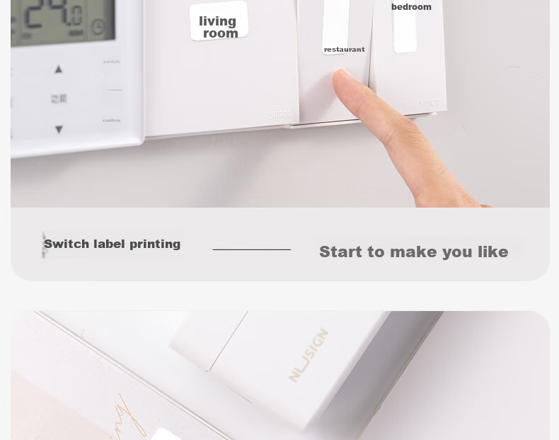 Deli QH54 Transparent Thermal Label Printing Paper, Self-Adhesive Home Storage Organizer Switch Sticker Sticky Note Journal Name Tag, Transparent Gap Paper Suitable for Q5, 320 Sheets 7