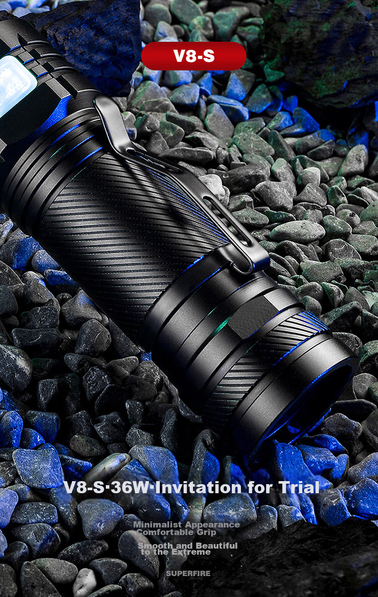 SupFire V8-S Flashlight, High-Intensity Torch, Compact Mini Zoomable Long-Range Ultra-Durable Bright Outdoor Cycling Lamp 19