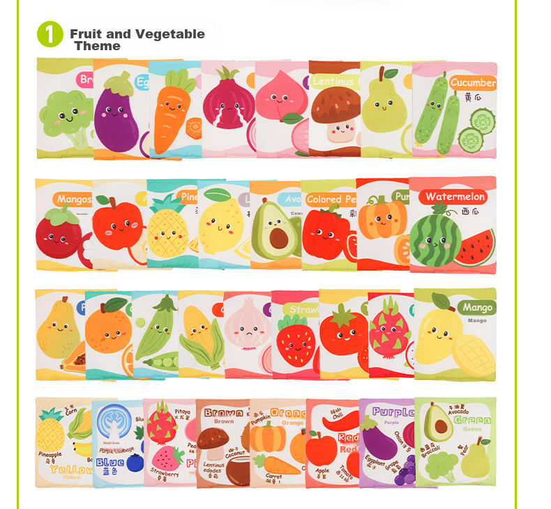 Jollybaby Children's Cloth Book Cognitive Cards, Colorful Picture Recognition Cards for Early Learning, Baby Flash Cards Toy - Animal And Letter Recognitio 10