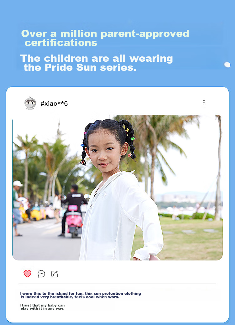 BOSIDENG National Standard Sun Protection Jacket Unisex Kids UV Protection Cooling Mint Mambo Hooded Outdoor Coat 3