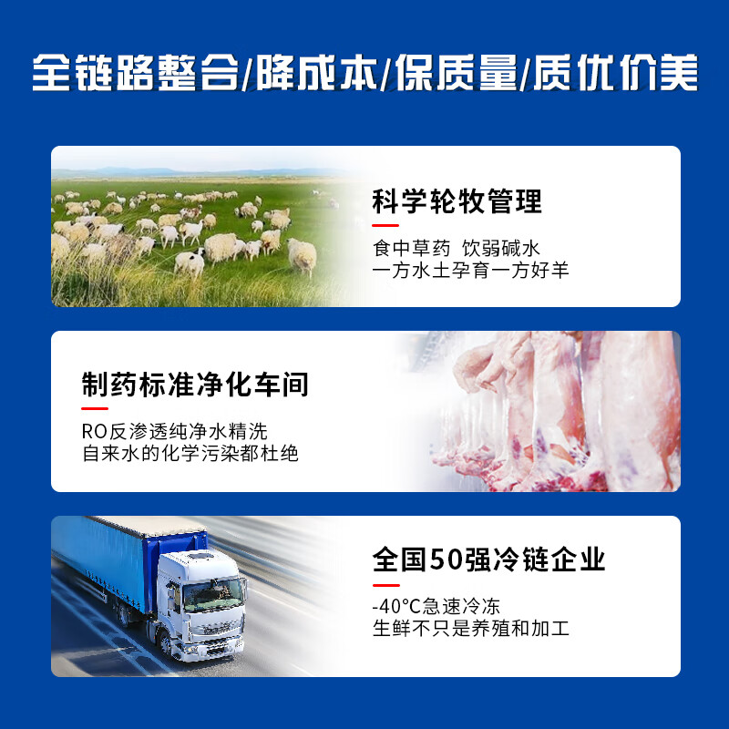 边塞风宁夏盐池滩羊肉羔羊肋排净重2斤 原切烧烤炖煮食材 地理标志产品