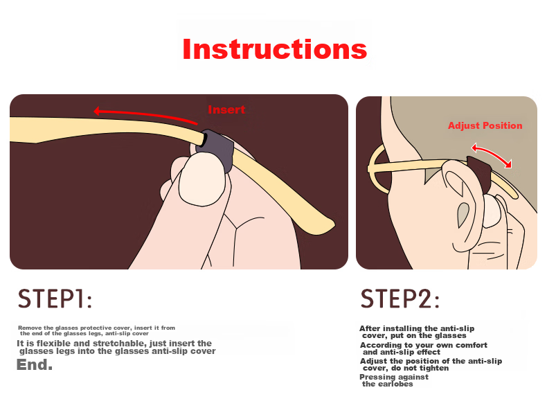 SooGree Glasses Nose Pads, Bridge Pads, Air Cushion Soft Silicone Anti-Slip Straps with Screws, Universal Anti-Fall Device Accessories Replacement Kit 14
