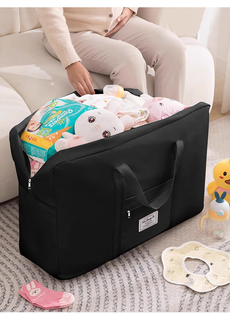 Baicaoyuan Travel Bag, Luggage Bag with Large Capacity, Handheld, Foldable for Travel, Waterproof Oxford Fabric, Suitable for Business Trips 5