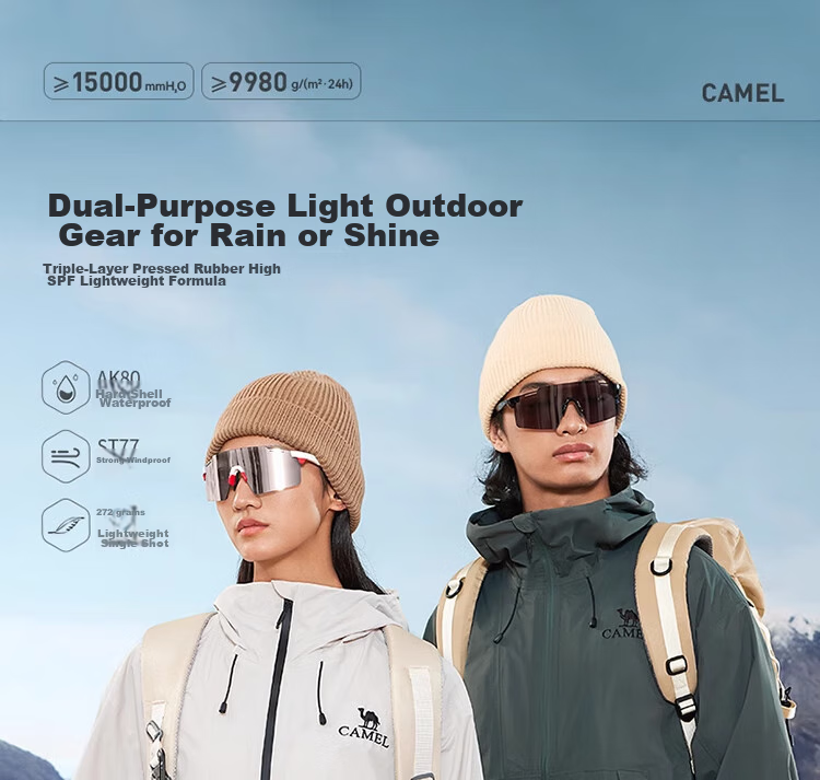 CAMEL [3L Lightweight Hard Shell] Windproof Waterproof Breathable Jacket for Men And Women, Hiking And Mountaineering Outfit 2