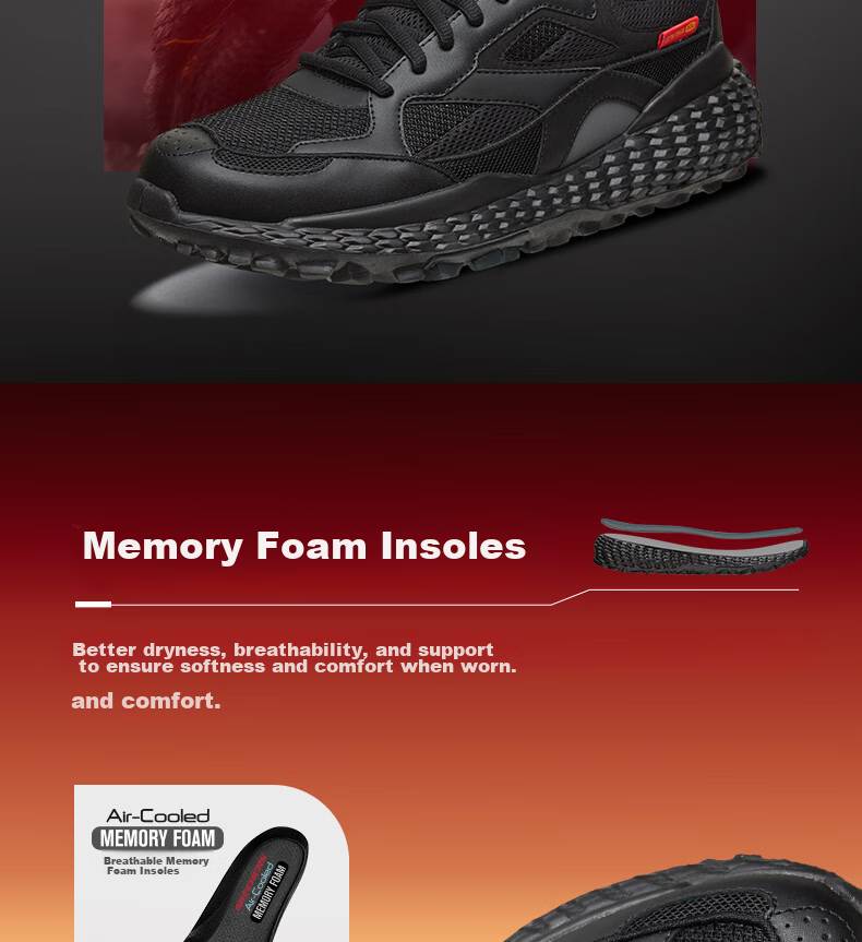 Skechers Autumn Men's Shoes, Lightweight Functional Monster Shoes Series, Trendy Dad Shoes, Comfortable Versatile Daily Sports Casual Shoes 6