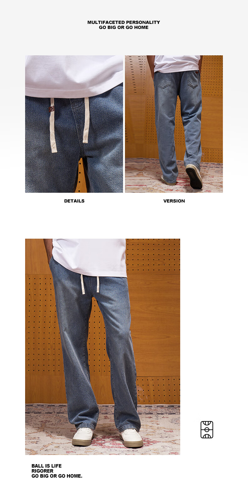 RIGORER Men's Jeans: Lightweight, Soft, Versatile, Retro Straight-Leg Casual Pants 4