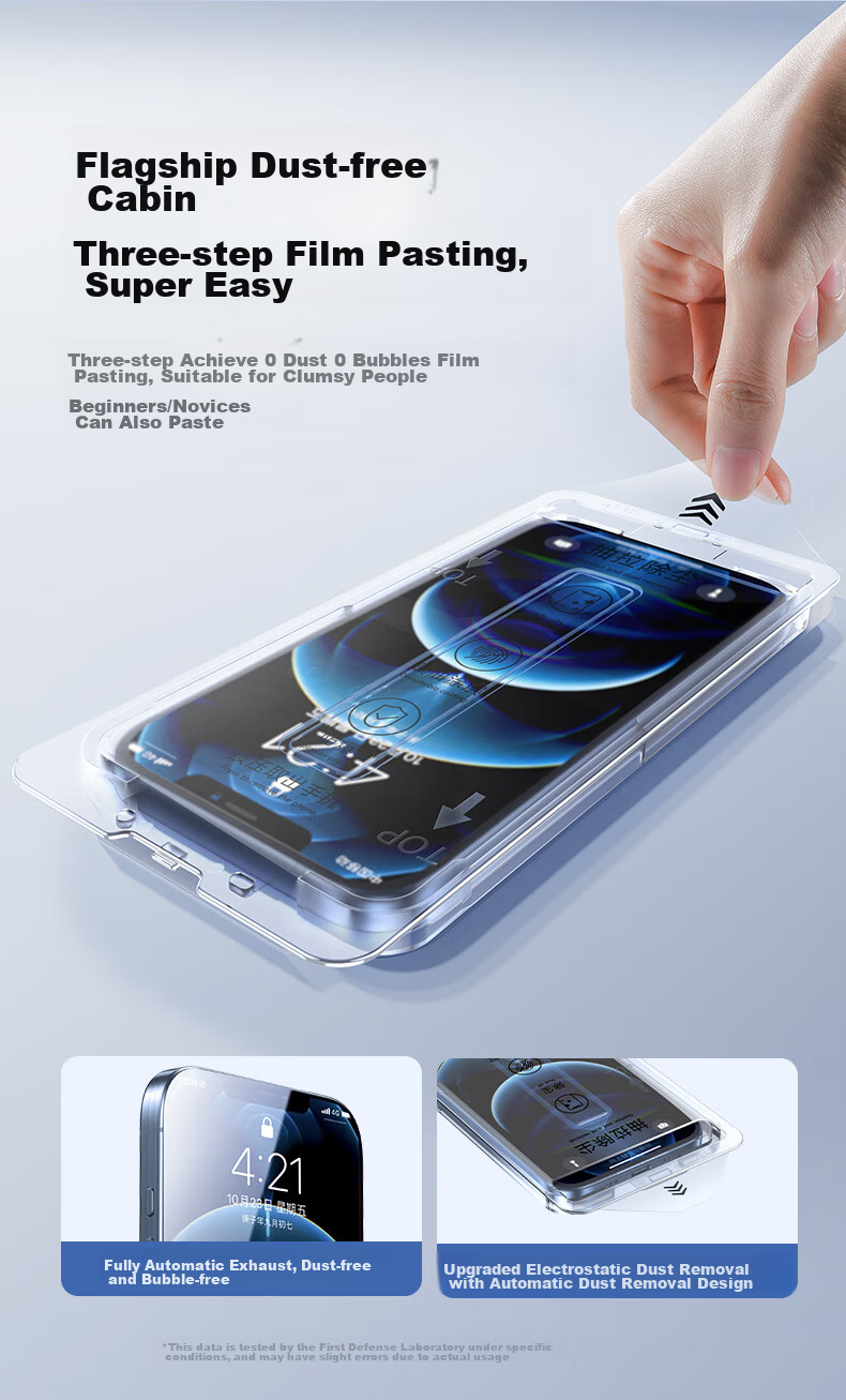 DIVI [Super Value 2-Pack] Tempered Glass Screen Protector for Apple IPhone 12/12 Pro, Dust-Proof, Shatterproof, Anti-Fingerprint, Ultra-Thin, Full Coverage, Dust-Free Installation Film 5