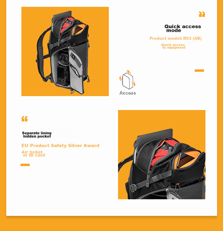 LOWEPRO Photo Active BP 300 AW Pulsar Series Large Outdoor DSLR Camera Backpack for Canon Sony Digital Mirrorless Cameras Men Black Blue LP37253-PWW 8