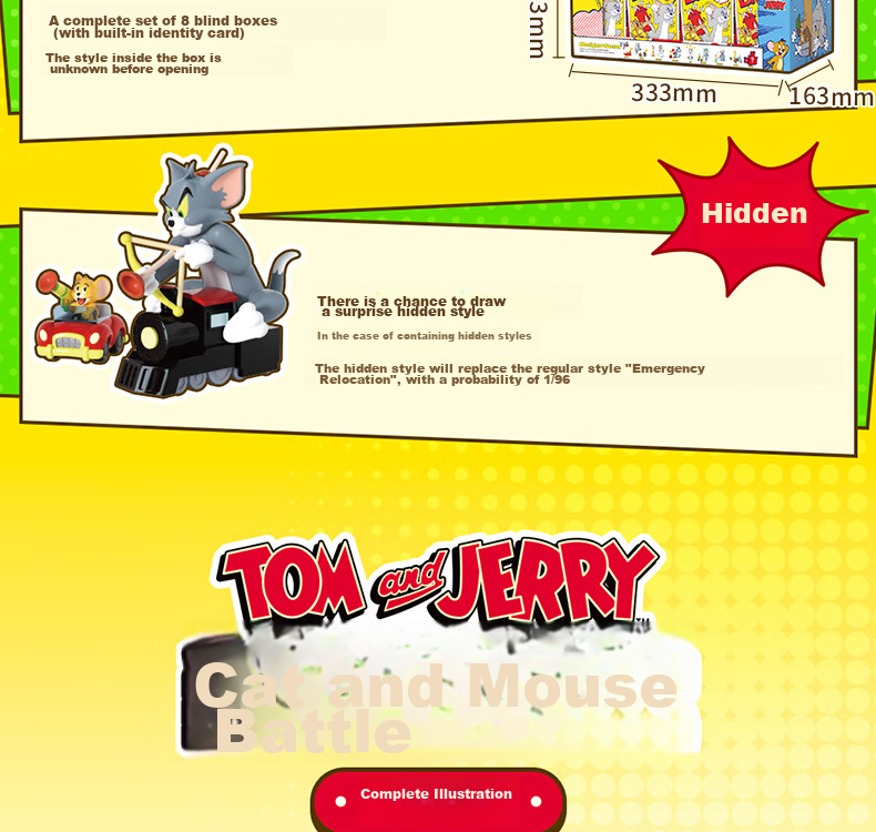 52TOYS TOM&JERRY Cat And Mouse Battle Blind Box Toy Set, 8 Pieces in Total, National Day Gift 23