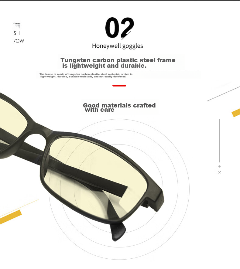 Honeywell Anti-Blue Light Glasses for Men And Women, Students, Fashionable Lightweight Phone And Computer Protective Eyewear, Non-Prescription Glasses 8