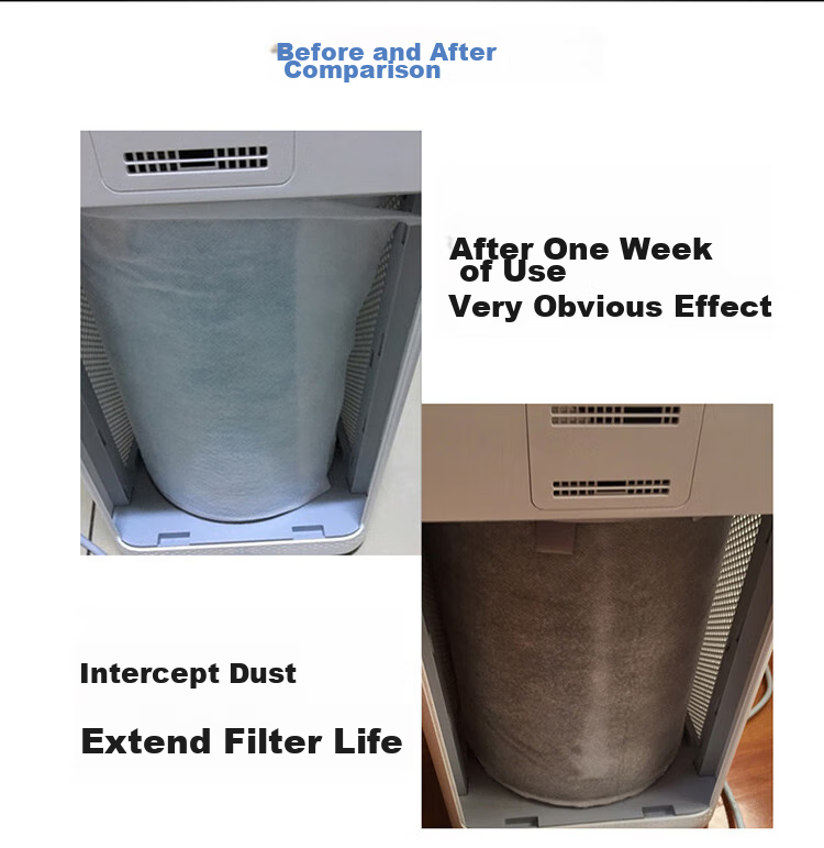 Shuangwei Air Conditioner Filter, Air Static Cotton Filter, Air Filter Element, Air Filter 3-Meter Roll, Also Compatible with Xiaomi, Sharp And Other Purifiers, Can Be Cut to Any Size, One Roll Lasts A Year, K6 10