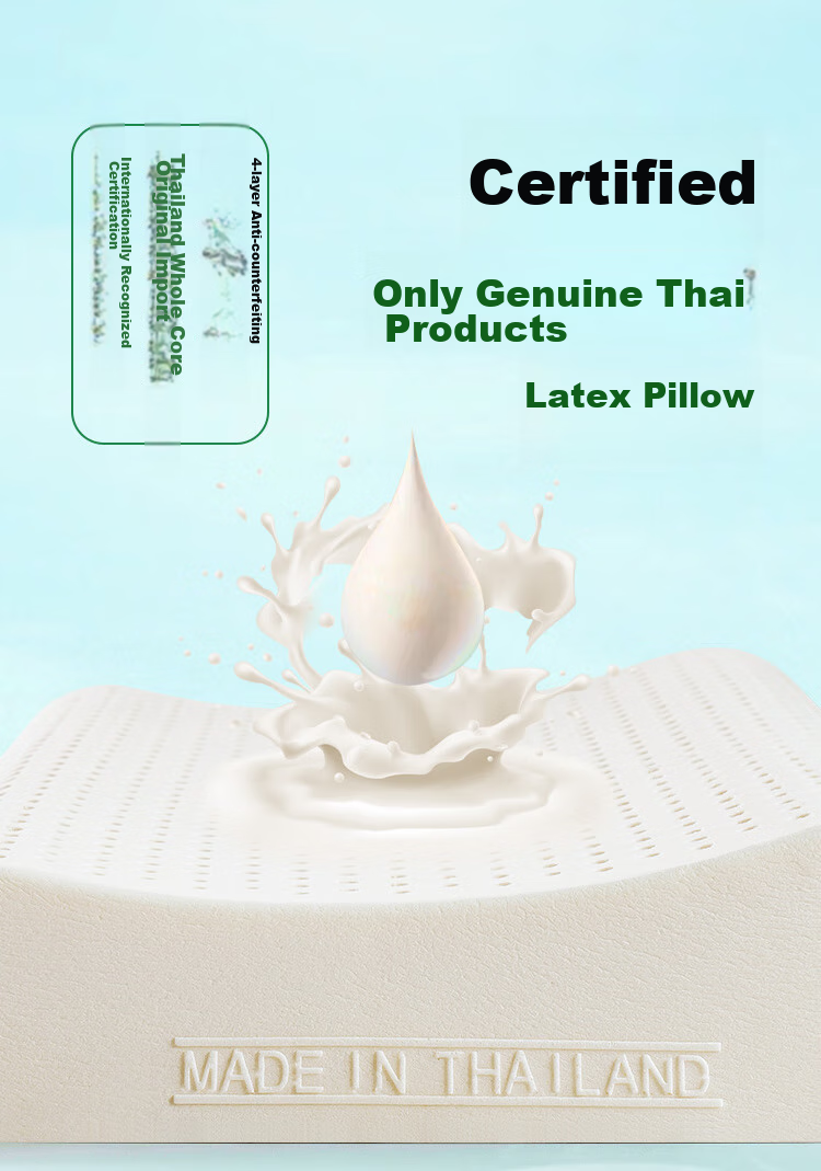 Jinxiangshu, Imported Cervical Pillow from Thailand, Rubber Pillow, 93% Natural Latex Pillow, Thai-Style Pillow, Breathable Wave Pillow, Gift Box 3