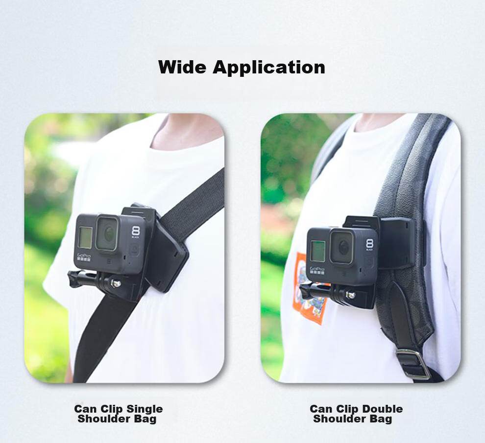 SUREWO Compatible with DJI GoPro Action Camera Backpack Clip, Suitable for Action 5 Pro/6 Backpack Strap with Clip, Acepro 2 Backpack Mounting Bracket, Nano Action 5 4 Accessories 7