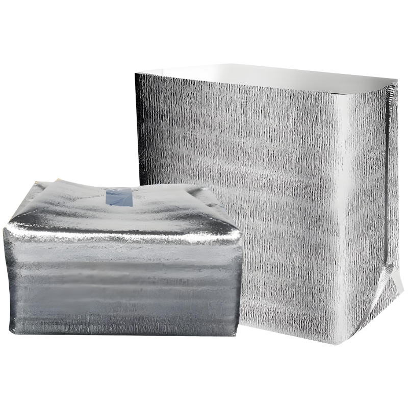 Bailingbaili Cold Chain Transport No. 3 Three-Dimensional Insulated Bag, Pack of 6, Thickened Aluminum Foil Large-Capacity Three-Dimensional Food Storage Bag