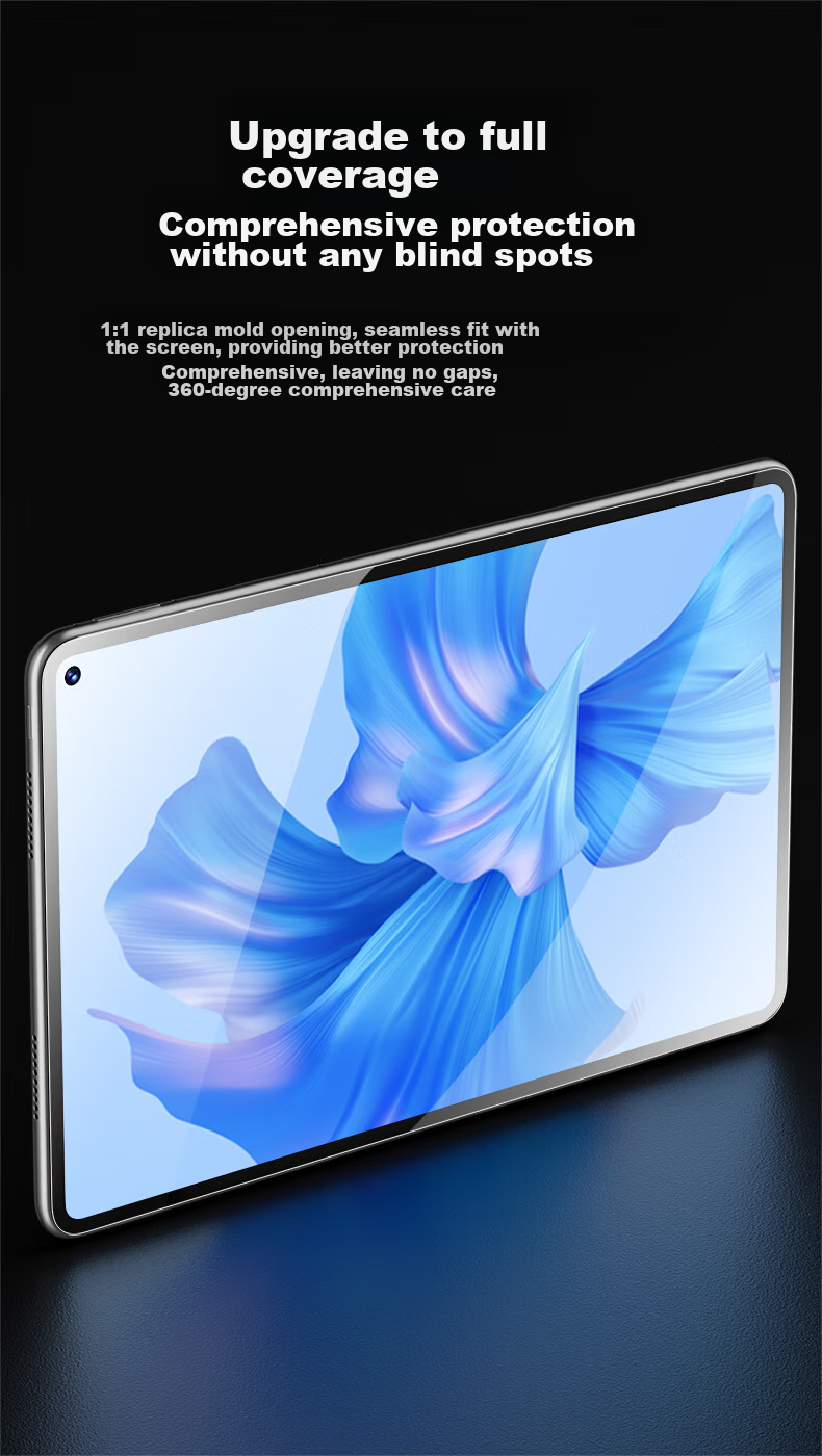 CangHua Tempered Glass Screen Protector for Huawei MatePad Pro 11 (2024/2022 Models), Full Coverage Anti-Drop Anti-Fingerprint HD Protective Film for 11-Inch Tablet 6