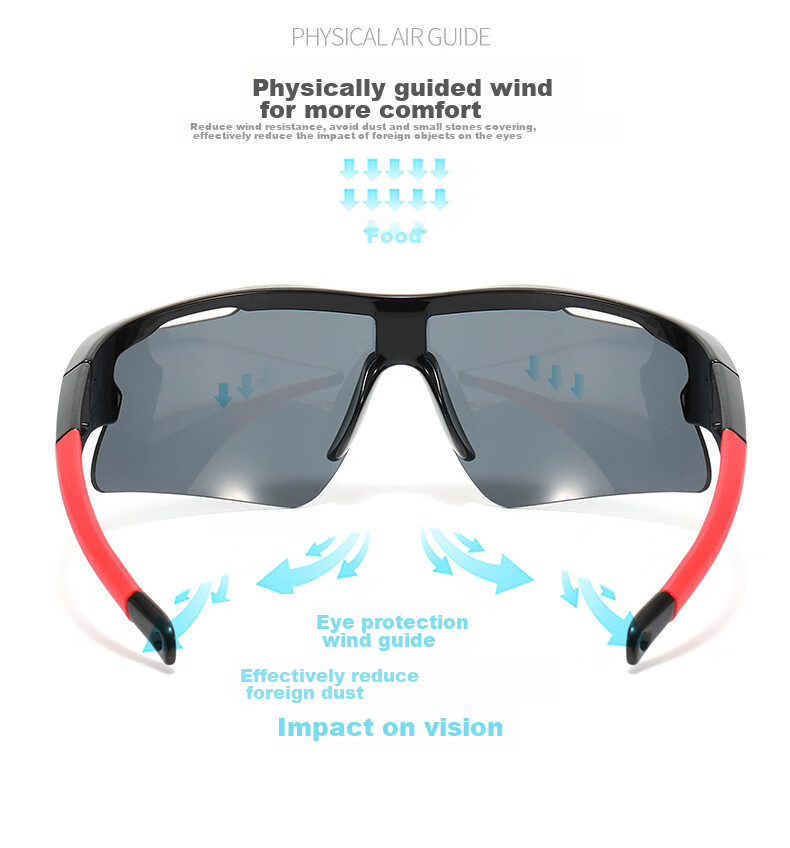 BIKEBROS Cycling Glasses, Multi-Color Windproof Mountain Bike Glasses, Sports Outdoor Running Motorcycle Bicycle Riding Equipment, Bicycle Accessories [Night Vision Black Frame with Yellow Film] 2