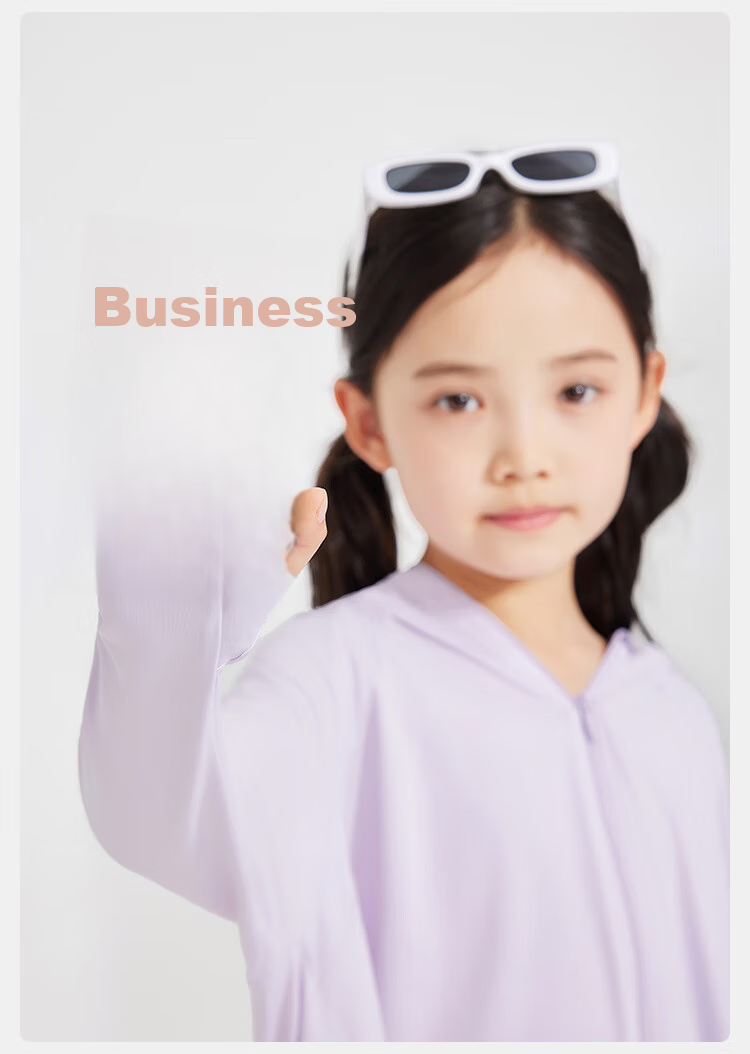 JD Original [Cool And Breathable] Children's Sun Protection Clothing, Sunscreen Jacket, Ice Silk Cool And Breathable Quick-Dry, Purple, 110/56 17