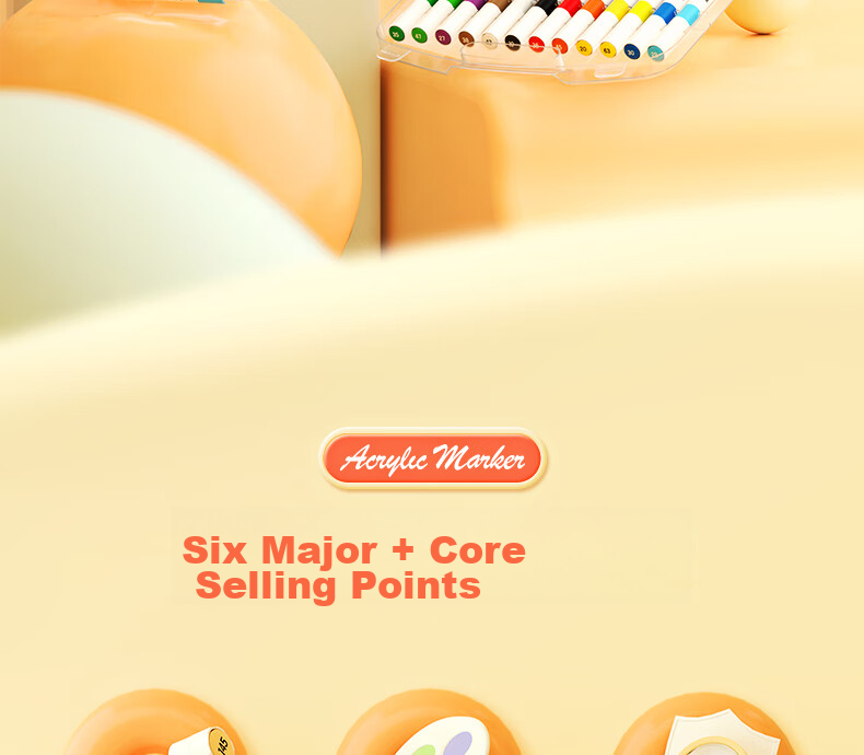 M&G Stationery, 36-Color Acrylic Markers, Children's And Student Watercolor Pens, Drawing Brushes, Waterproof Hand-Drawing, Guka Graffiti, Birthday And Graduation Gift, APMT3309 3